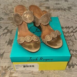 Jack Rogers Metallic Gold Luccia Sandals